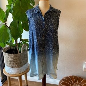 Women’s Ombré Denim Chambray Dress - Size M